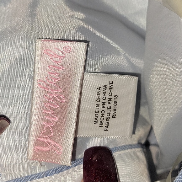 Girls Size 6X Denim color beautiful dress worn once like new - Picture 3 of 5